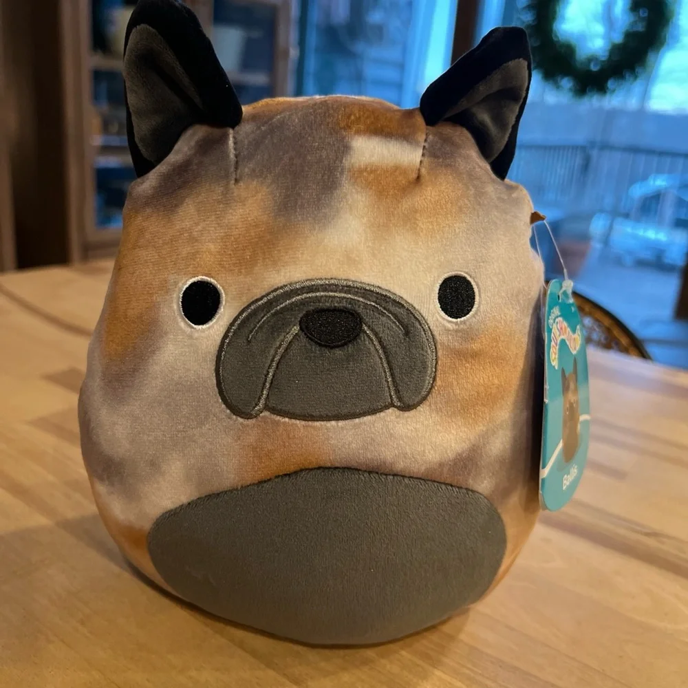 RARE NWT‎ Squishmallows Ballis French Bulldog Dog 8” Puppy Soft Plush KellyToy
